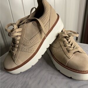 Steve Madden Cream Platform Sneakers